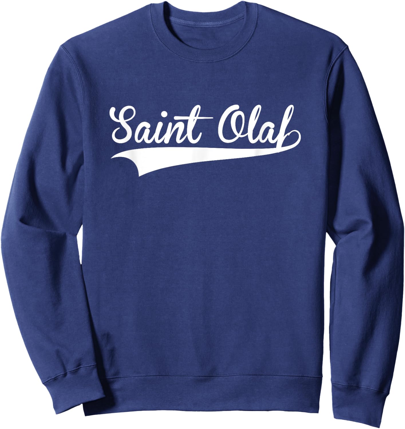 SAINT OLAF Baseball Vintage Retro Font Sweatshirt - Sweatshirt | Navy