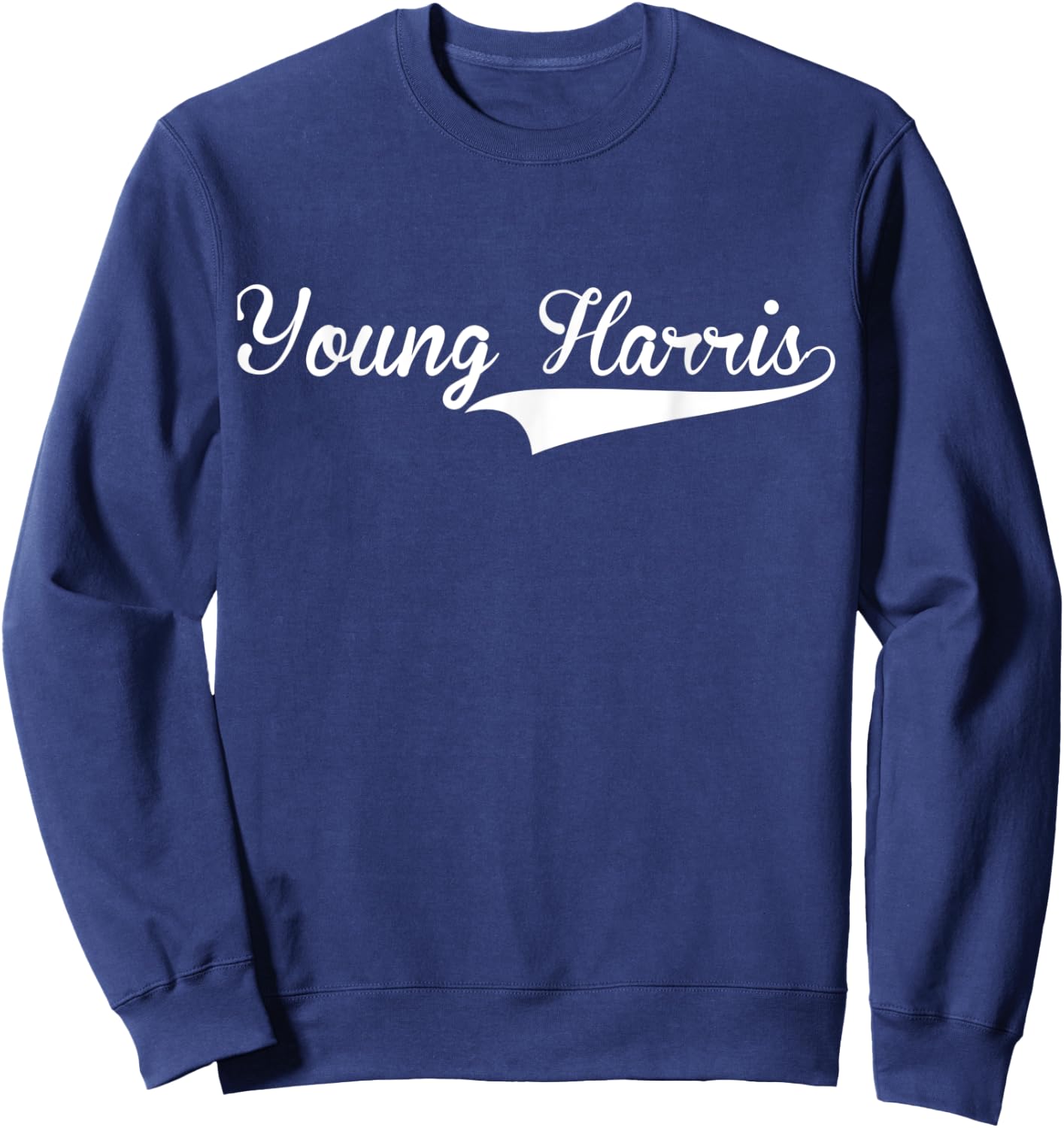 YOUNG HARRIS Baseball Vintage Retro Font Sweatshirt - Sweatshirt | Navy