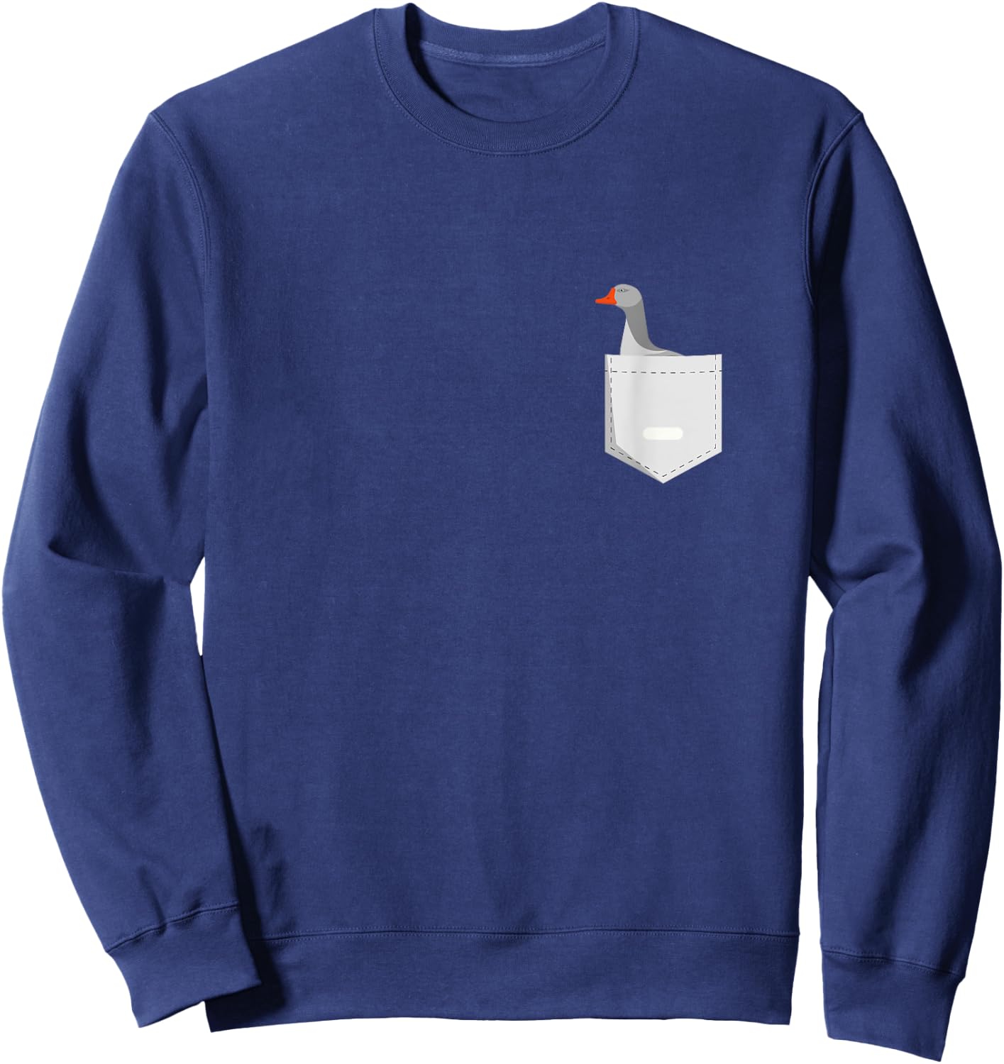 Ornithology Goose Farm Animal Kids Toddlers Gift Pocket Goose Sweatshirt - Sweatshirt | Navy