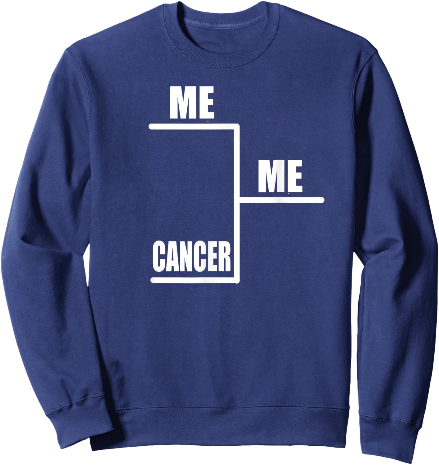 Me vs Cancer Bracket Sweatshirt - Sweatshirt | Navy