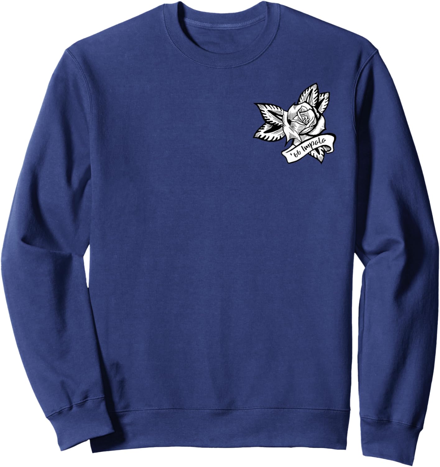 Classic 1966 Impala Vintage Car Sweatshirt - Sweatshirt | Navy