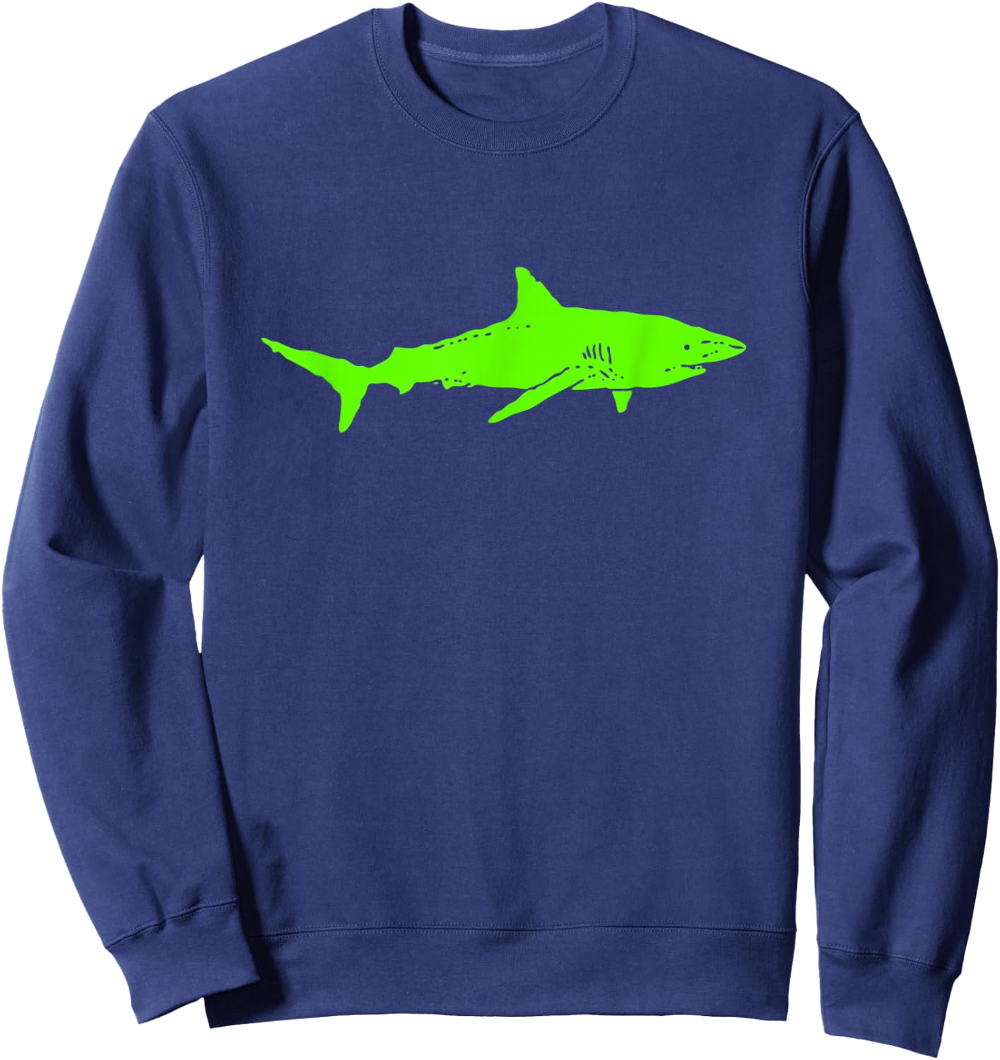 Shark Shirt | Shark Silhoulette | Shark Lover Gift | Shark Sweatshirt - Sweatshirt | Navy