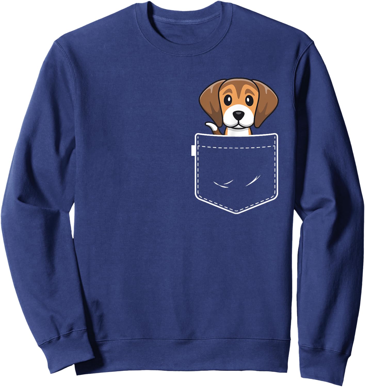 Beagle Dog In Pocket Shirts Men Women Beagle Lover Gift Sweatshirt - Sweatshirt | Navy