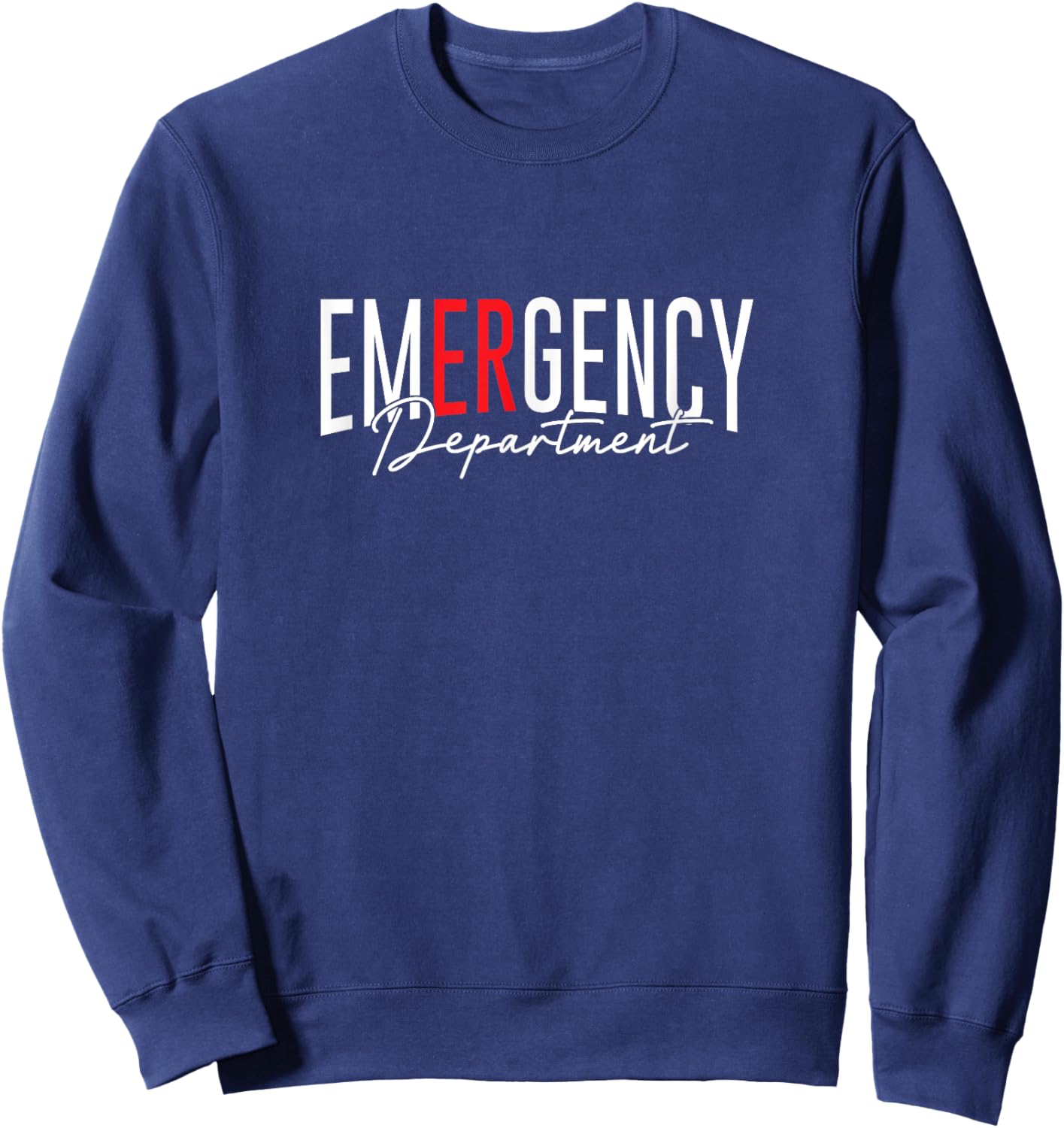 Vintage Emergency Department Emergency Room Nurse Healthcare Sweatshirt - Sweatshirt | Navy