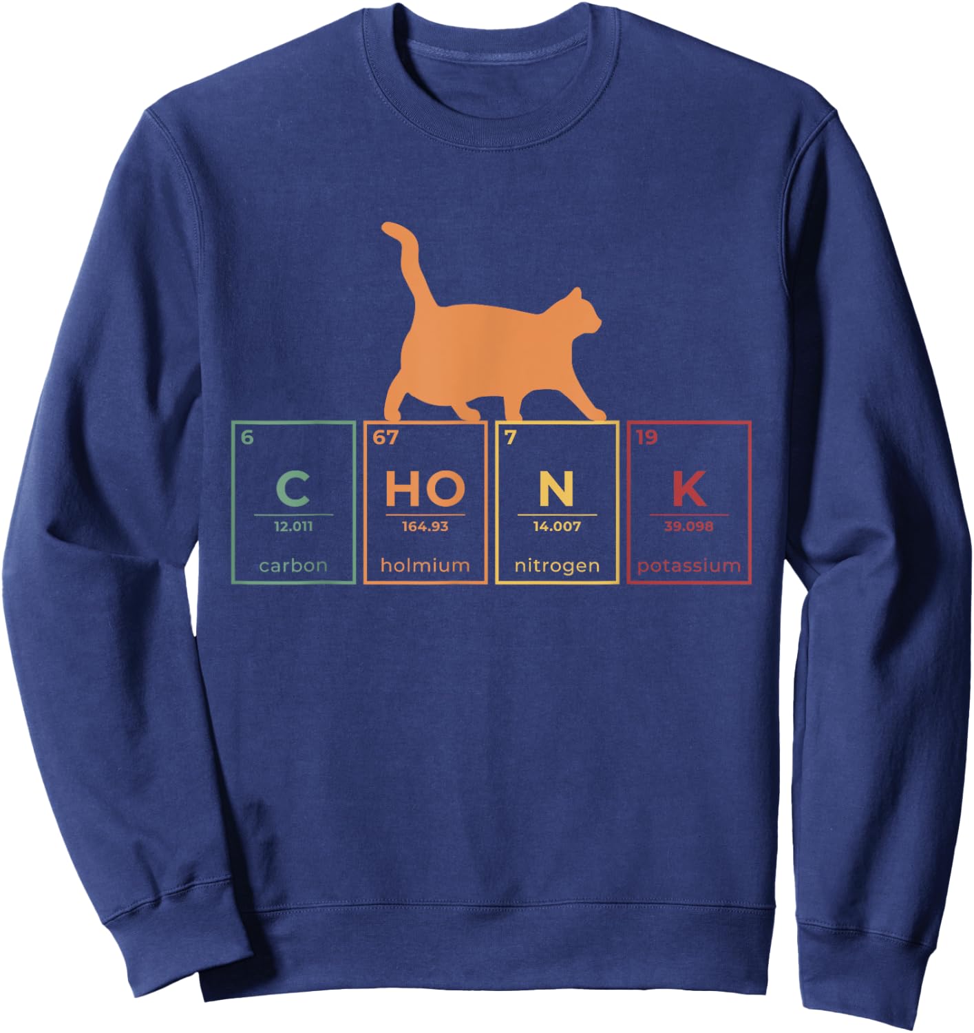 Fat Cat Chonk Scale Chonky Meme Cat Gift Women Sweatshirt - Sweatshirt | Navy