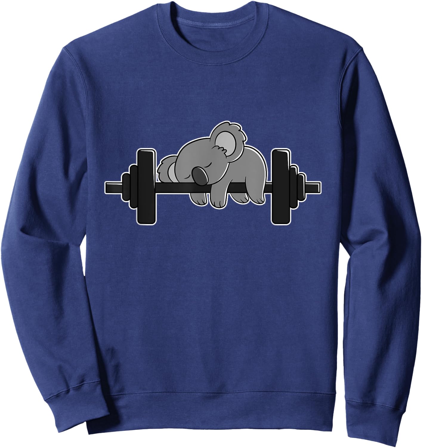 Koala Bear Workout and Weight Lifting Gym Sweatshirt - Sweatshirt | Navy