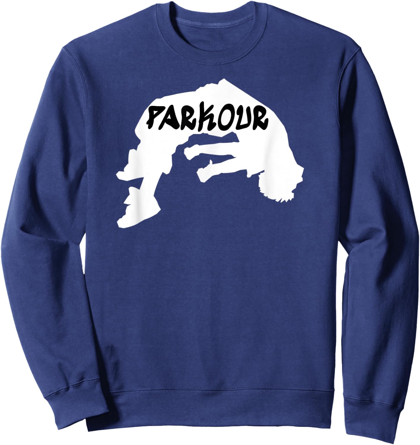 Parkouring Jumping Running Flipping Backwards Sweatshirt - Sweatshirt | Navy