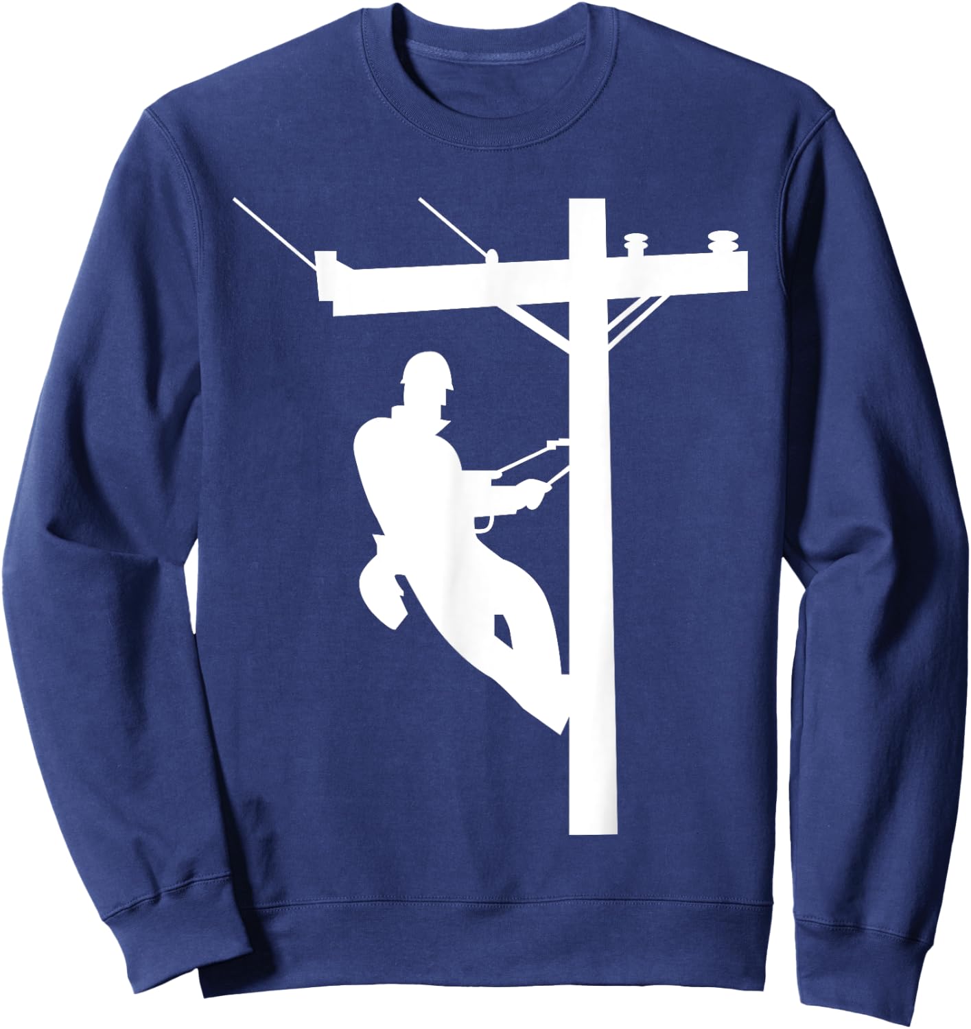 Lineman | Electric Cable Lineman Gift Sweatshirt - Sweatshirt | Navy