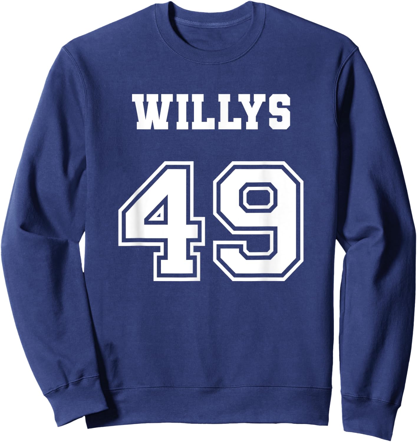 Jersey Style 49 1949 Willys 4x4 Vintage MB Army Truck Car Sweatshirt - Sweatshirt | Navy