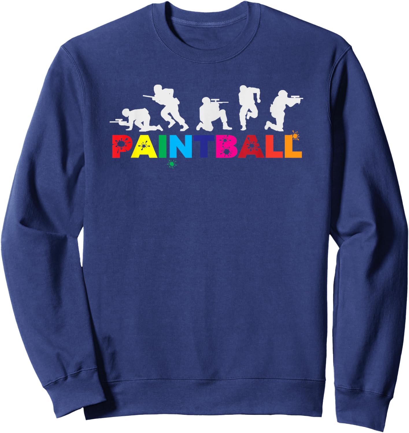 Cool Retro Paintball Player Splatter Paintball Gift Sweatshirt - Sweatshirt | Navy