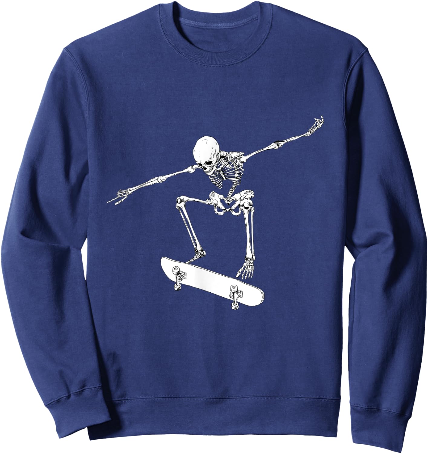 Halloween Skateboard Shirt Boy Skateboarding Men Skeleton Sweatshirt - Sweatshirt | Navy