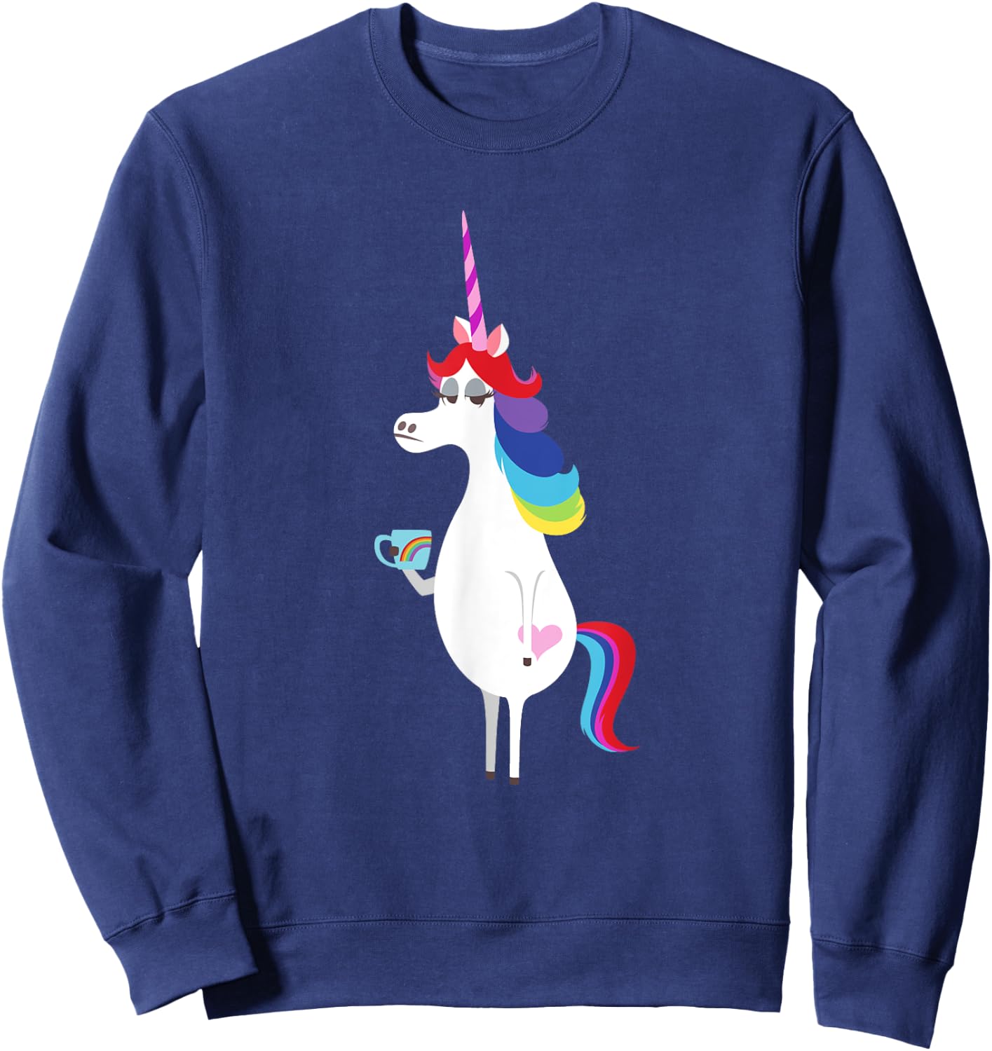 Disney and Pixar's Inside Out Rainbow Unicorn Sweatshirt - Sweatshirt | Navy