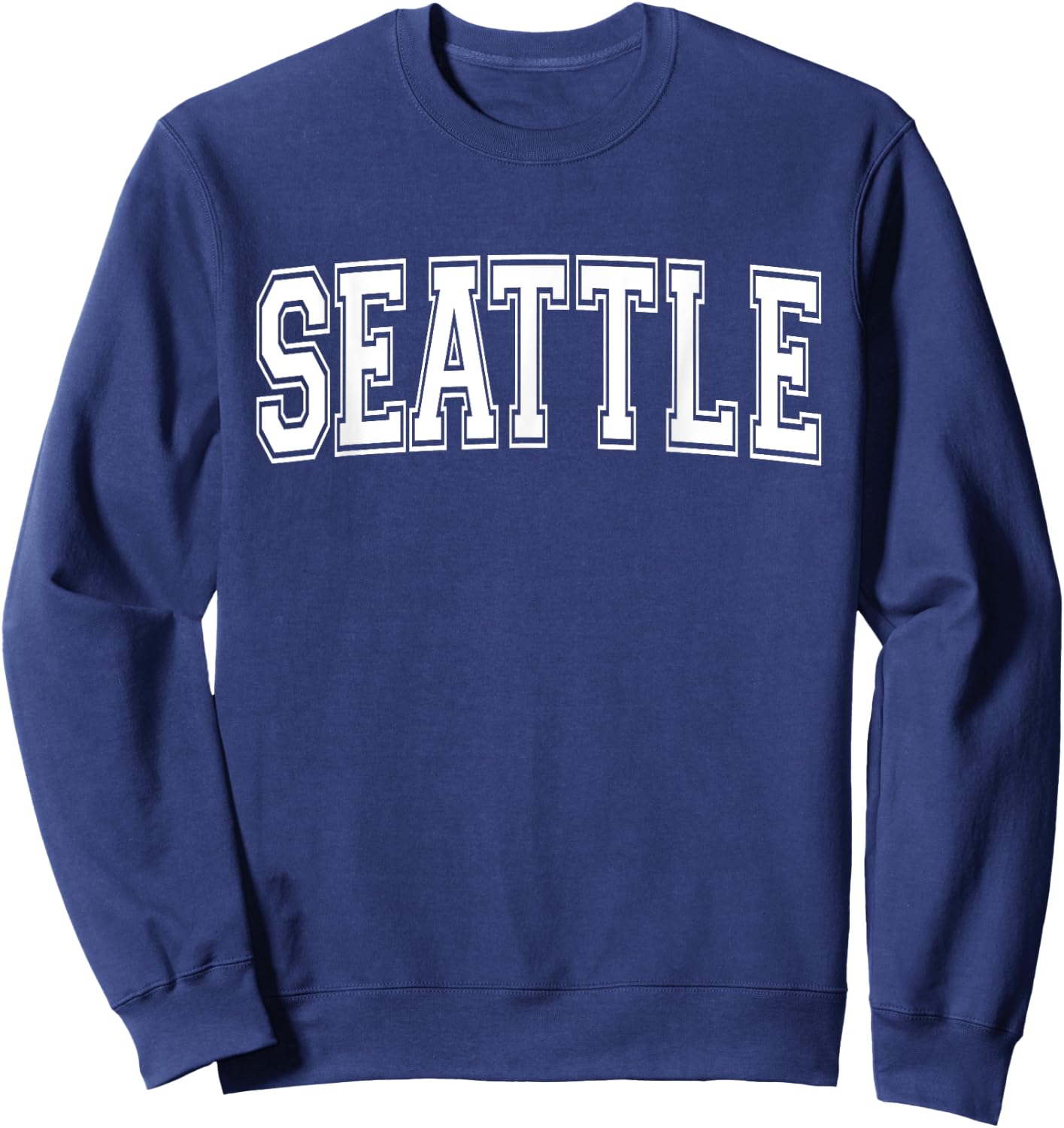 SEATTLE WA WASHINGTON USA Vintage Sports Varsity Style Sweatshirt - Sweatshirt | Navy