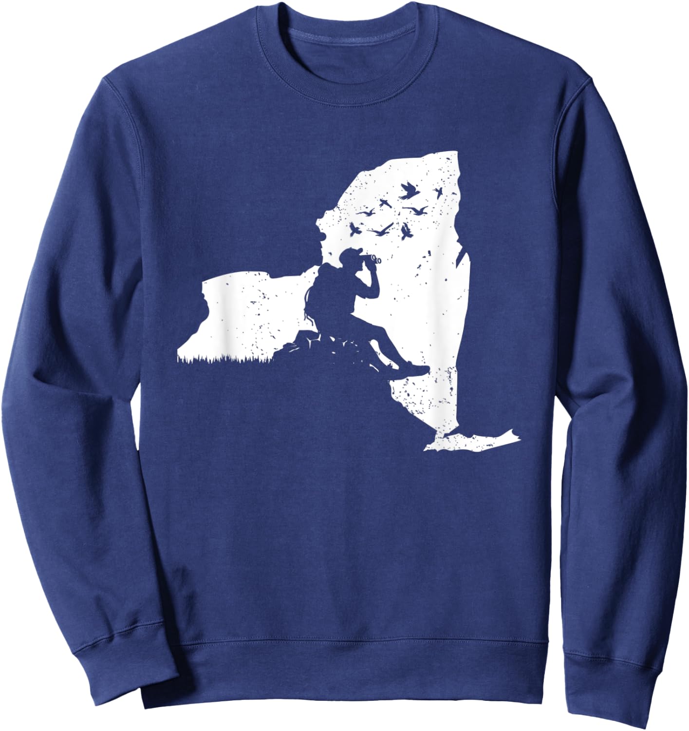 New York Bird Watching Design Birding Binoculars Birdwatcher Sweatshirt - Sweatshirt | Navy