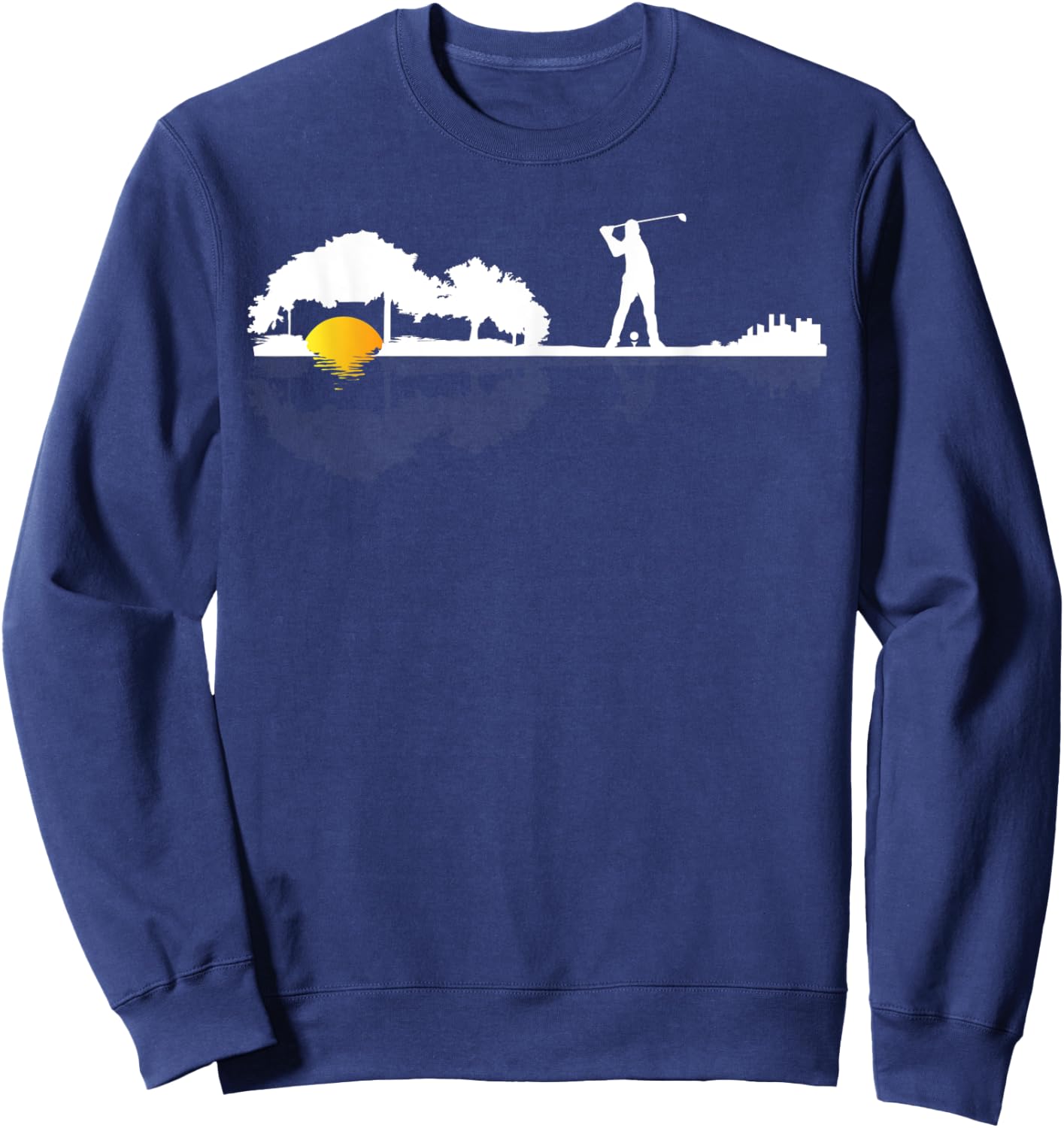 Cool Guitar Golf Player Gift Guitarist Golfer Unique Golfing Sweatshirt - Sweatshirt | Navy