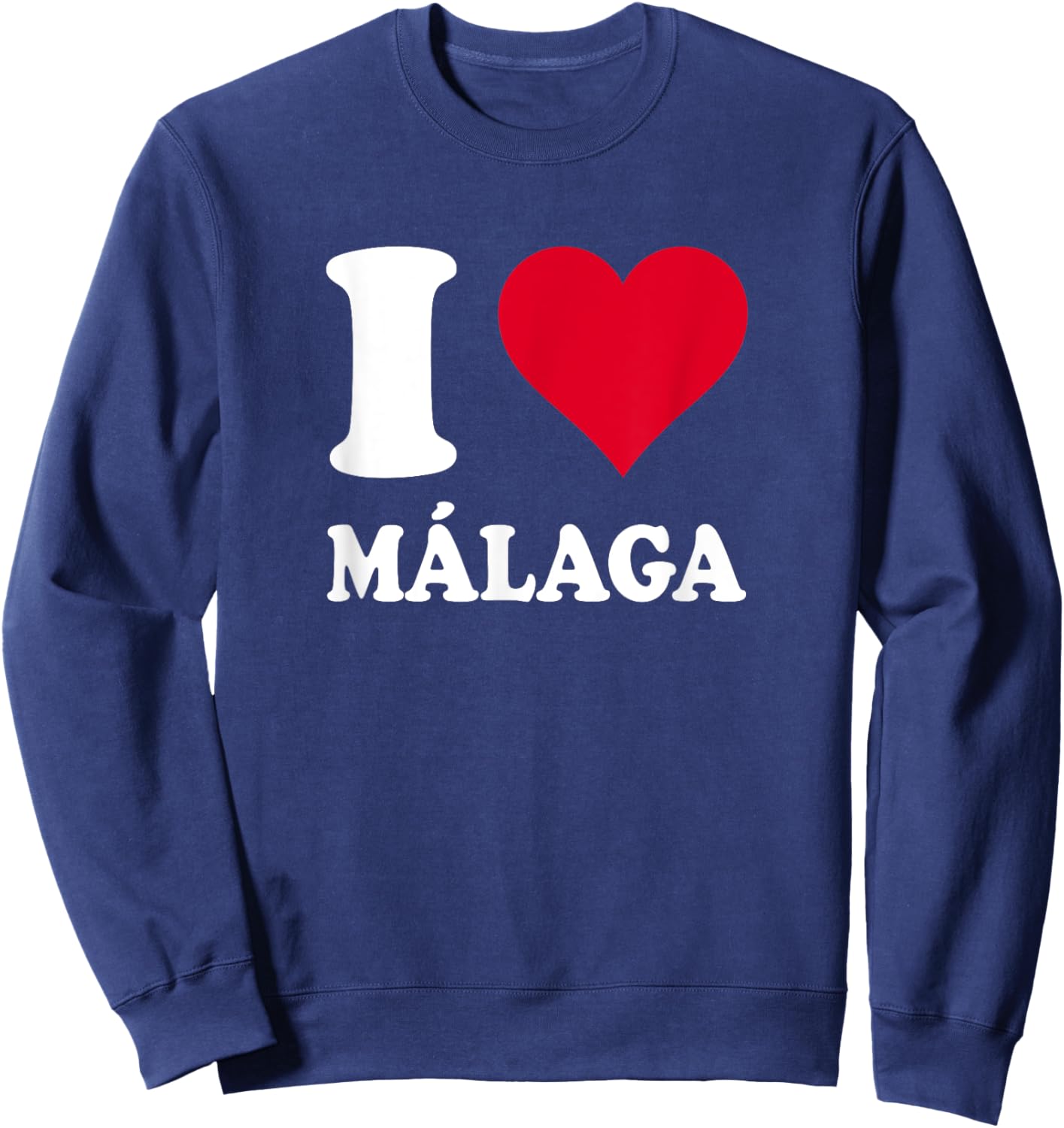 Red Heart I Love Málaga Sweatshirt - Sweatshirt | Navy