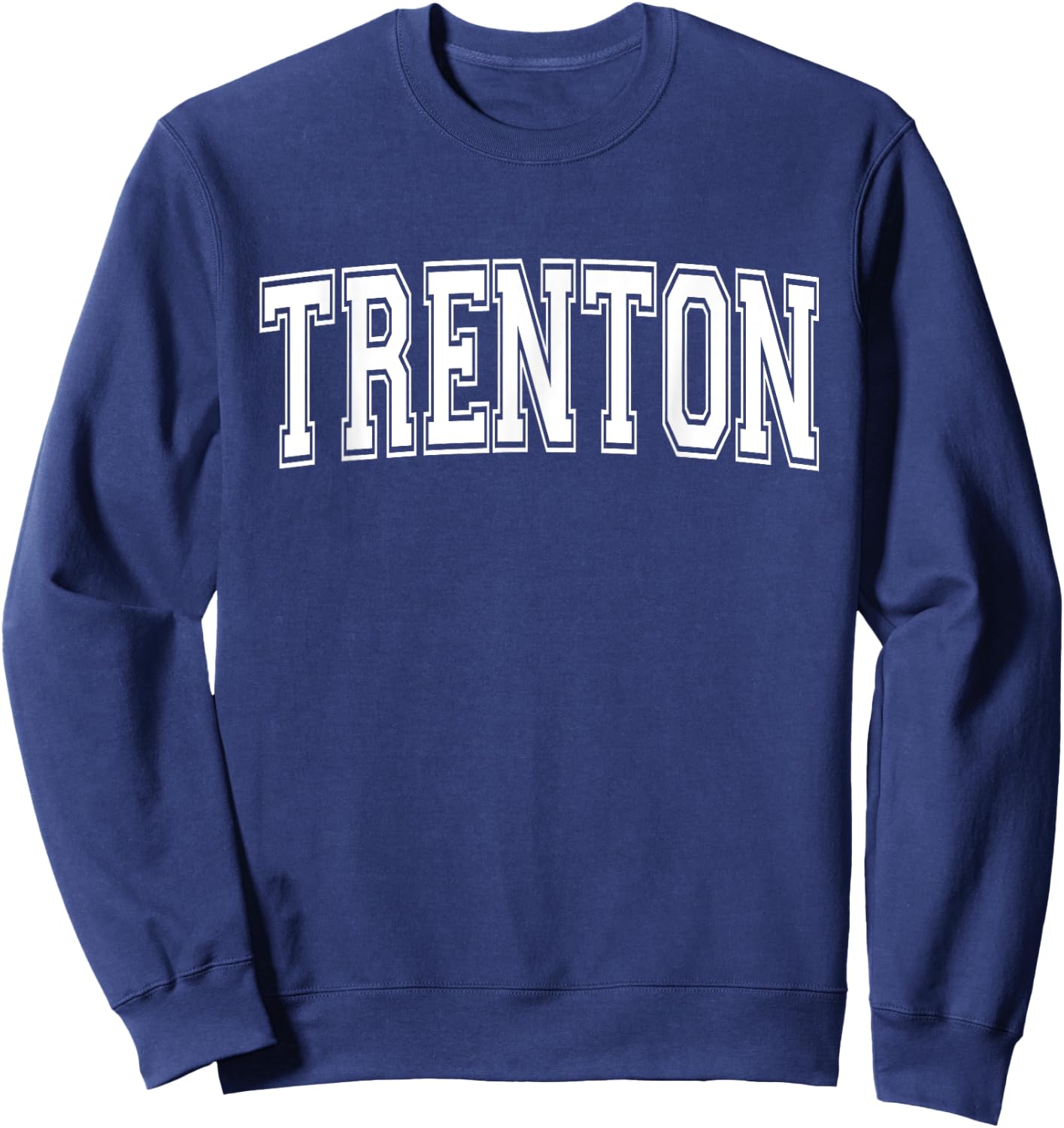 TRENTON NJ NEW JERSEY USA Vintage Sports Varsity Style Sweatshirt - Sweatshirt | Navy