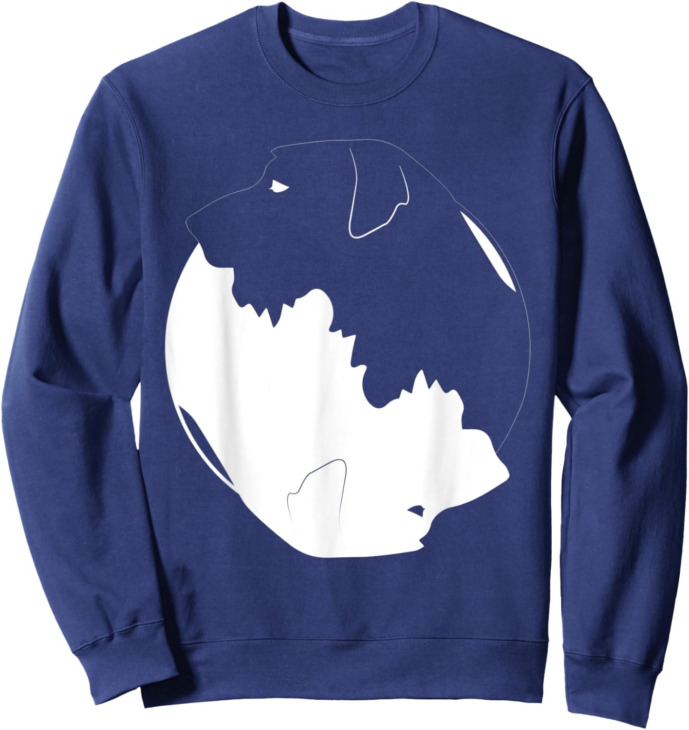 Yin Yang Irish Wolfhound Funny Dog Symbol Zen Meditation Women Kids Sweatshirt - Sweatshirt | Navy