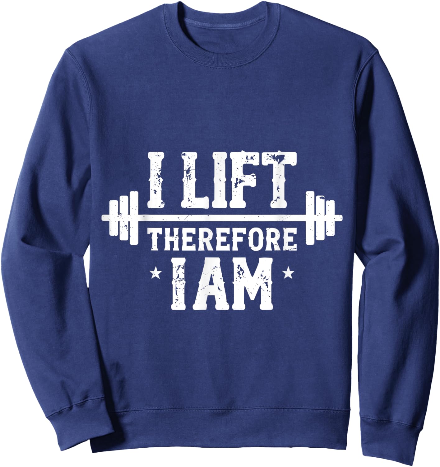 Funny Powerlkifting Barbell Weight Lifting Weightlifter Gym Sweatshirt - Sweatshirt | Navy