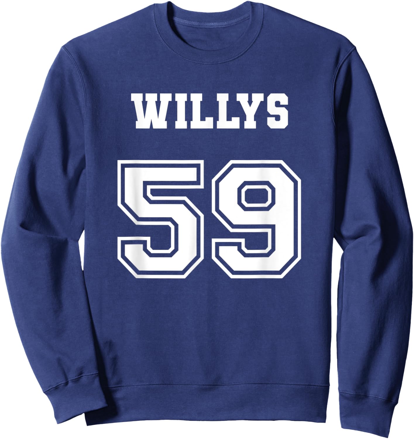 Jersey Style 59 1959 Willys 4x4 Vintage MB Army Truck Car Sweatshirt - Sweatshirt | Navy