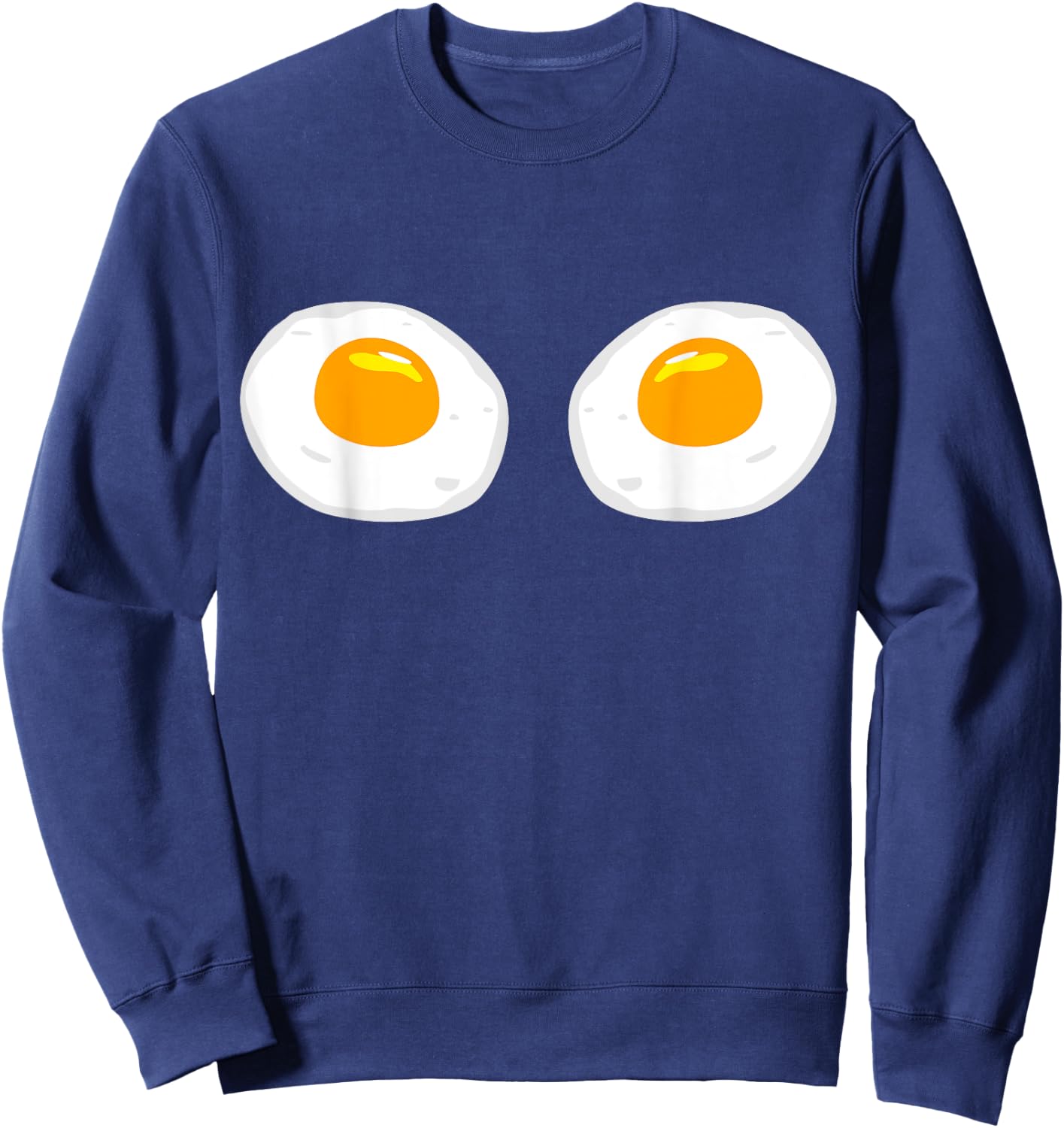 Fried Egg Bra Bikini Eggs Funny Fried Egg Costume Sweatshirt - Sweatshirt | Navy