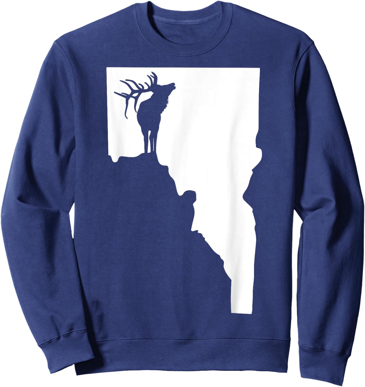 Upside Down Idaho Elk Sweatshirt - Sweatshirt | Navy