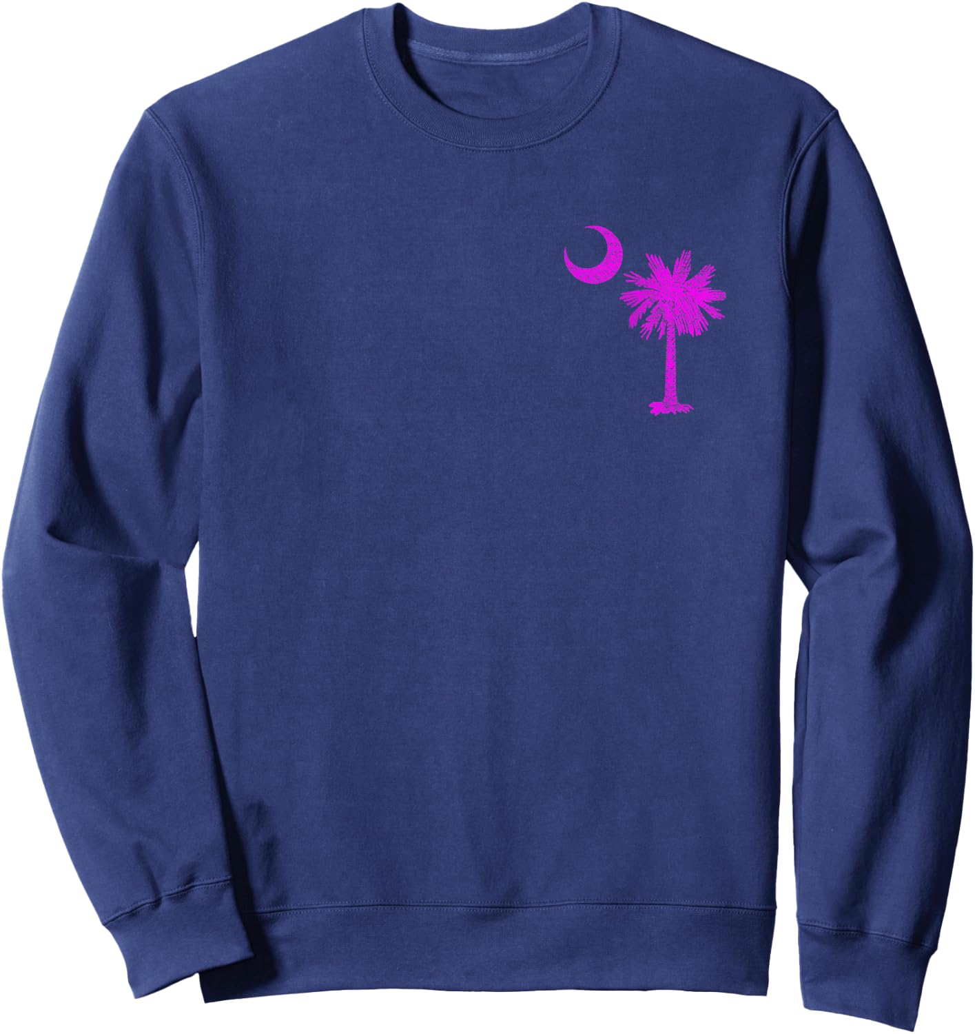 South Carolina State Flag Palmetto Tree Crescent Moon SC Sweatshirt - Sweatshirt | Navy