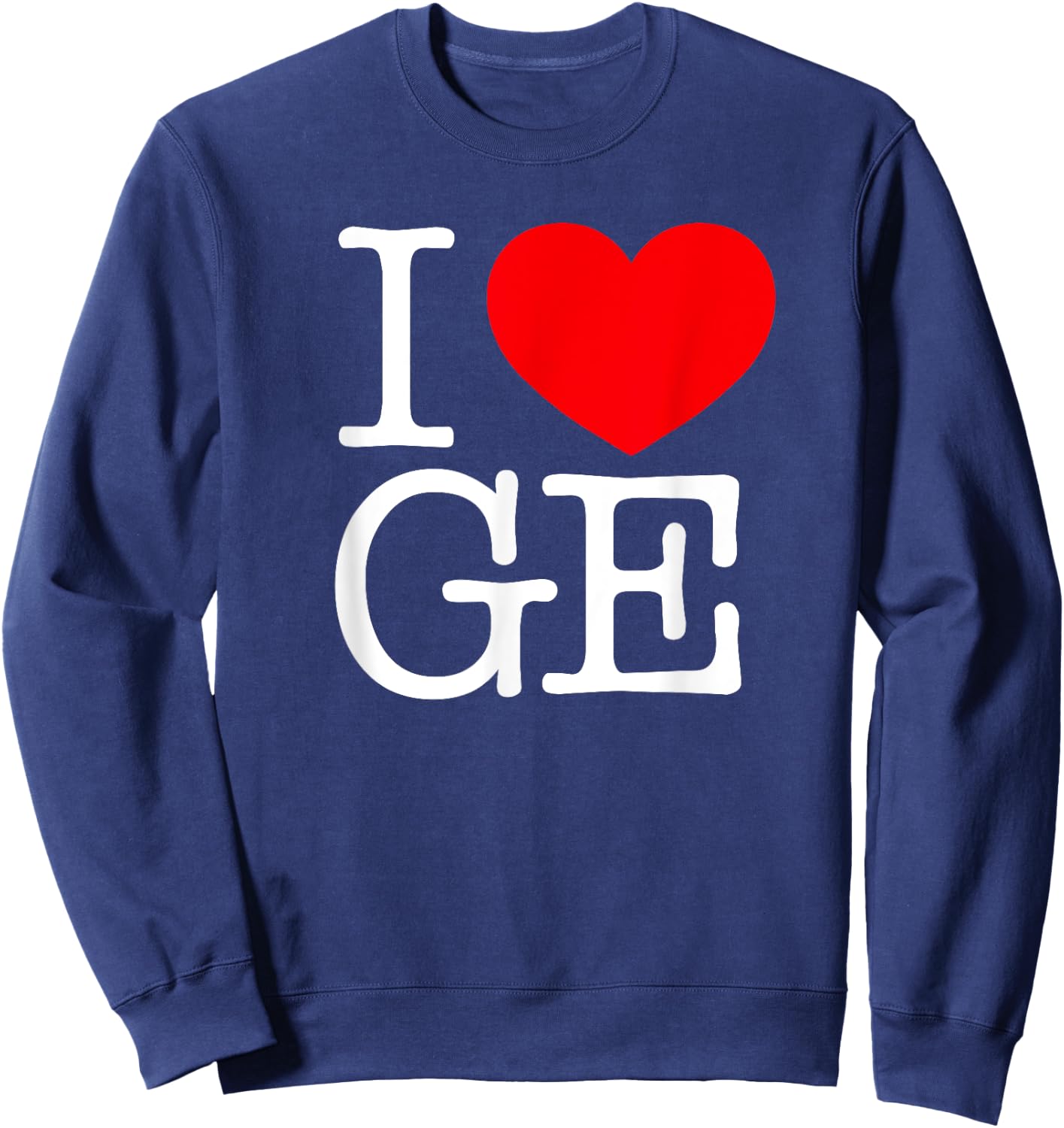I Love (Heart) GE Sweatshirt - Sweatshirt | Navy