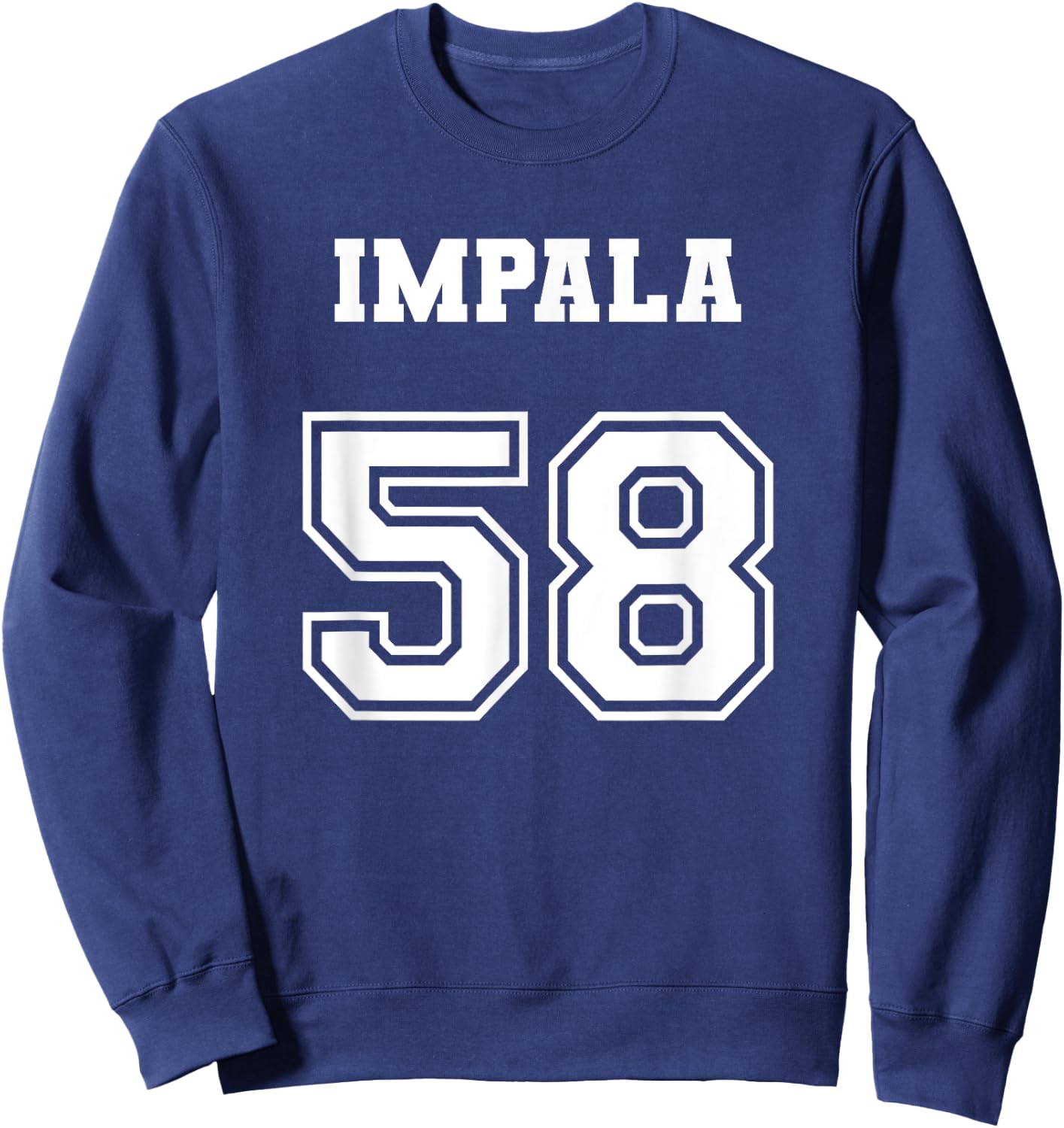 Jersey Style Impala 58 1958 Old School Lowrider Sweatshirt - Sweatshirt | Navy