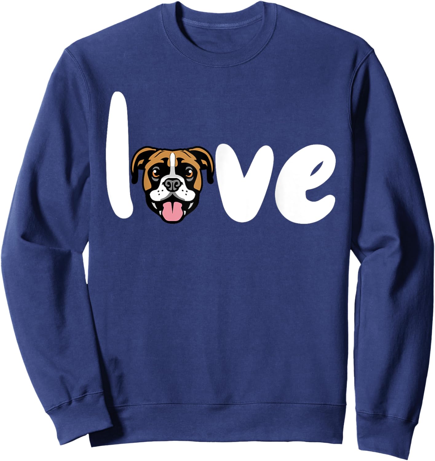 Boxer Love Dog Sweatshirt - Sweatshirt | Navy