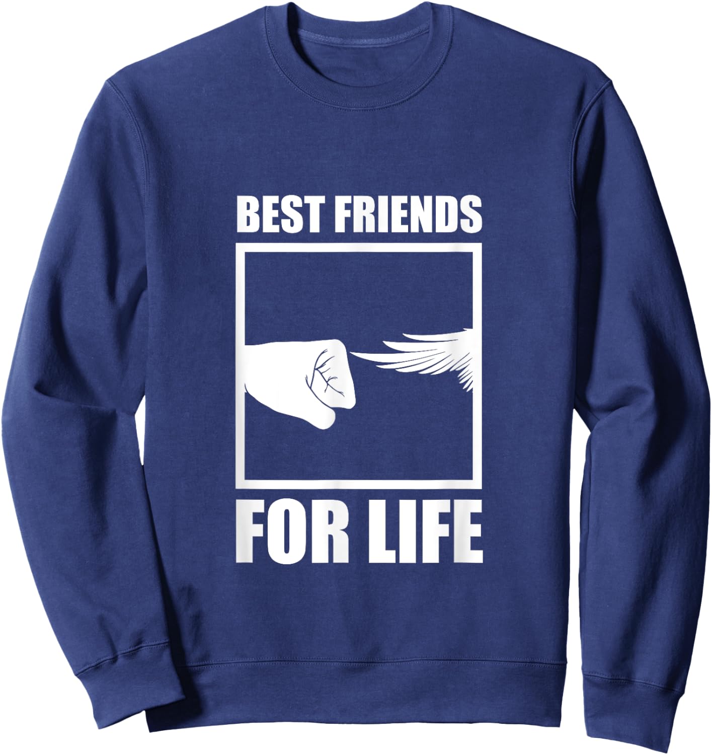 Best friends for life - wing parrot budgerigar Sweatshirt - Sweatshirt | Navy