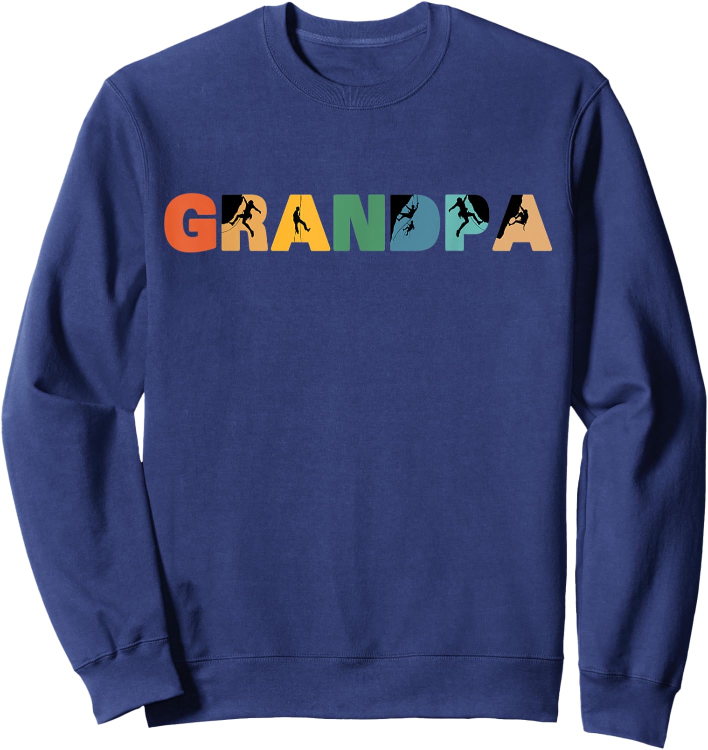 Rock Climbing Grandpa Shirt, Gramps Rock Climbing Sweatshirt - Sweatshirt | Navy