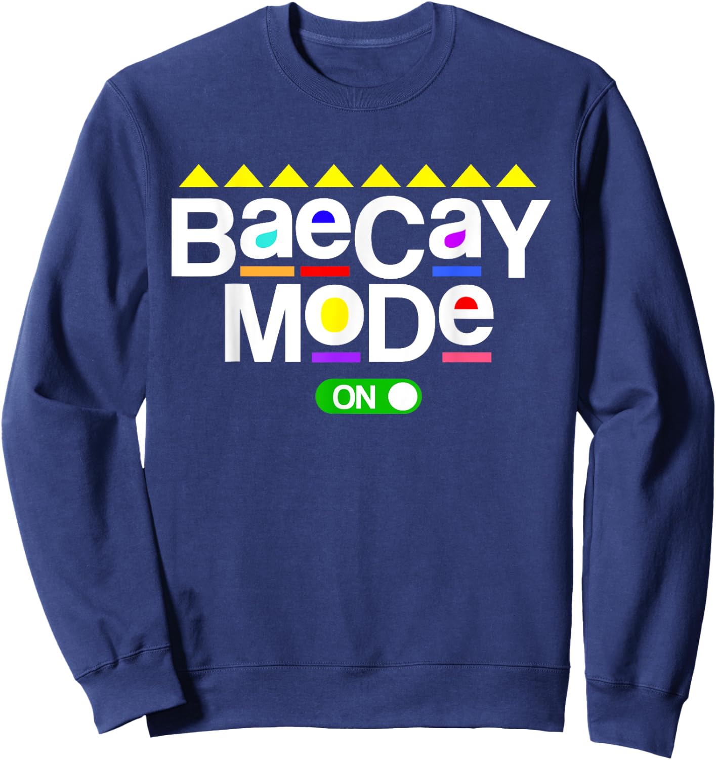 Baecay Mode Vacation Boyfriend Girlfriend 80's 90's Sweatshirt - Sweatshirt | Navy