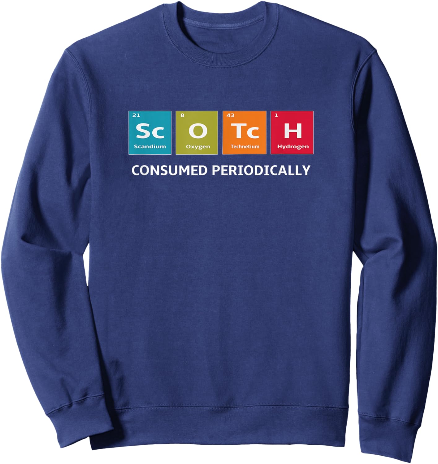 Scotch Whiskey Periodic Table of Elements Sweatshirt - Sweatshirt | Navy