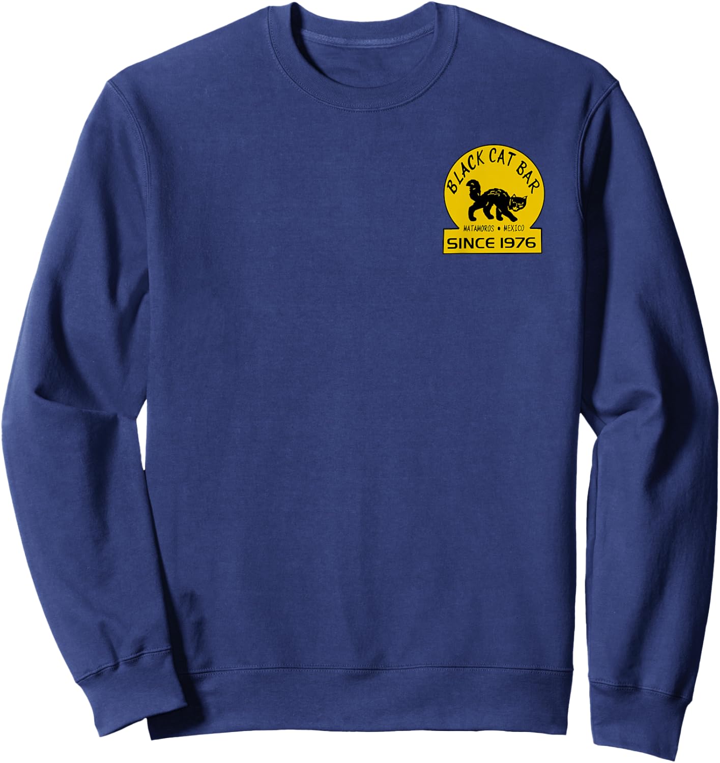 Front Pocket Logo ONLY Black Cat Bar “Black Cat’s” Sweatshirt - Sweatshirt | Navy