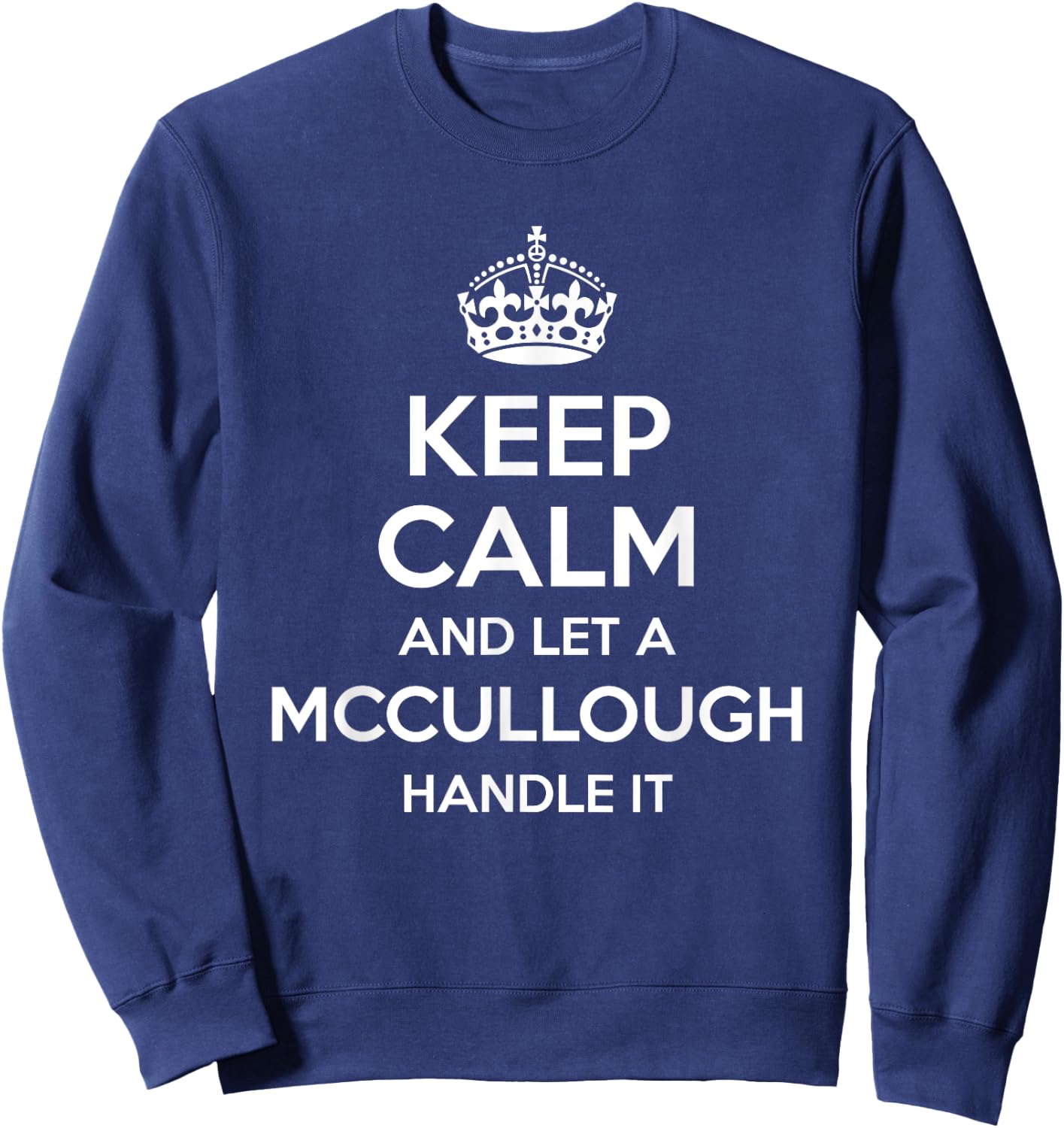 MCCULLOUGH Funny Surname Family Tree Birthday Reunion Gift Sweatshirt - Sweatshirt | Navy