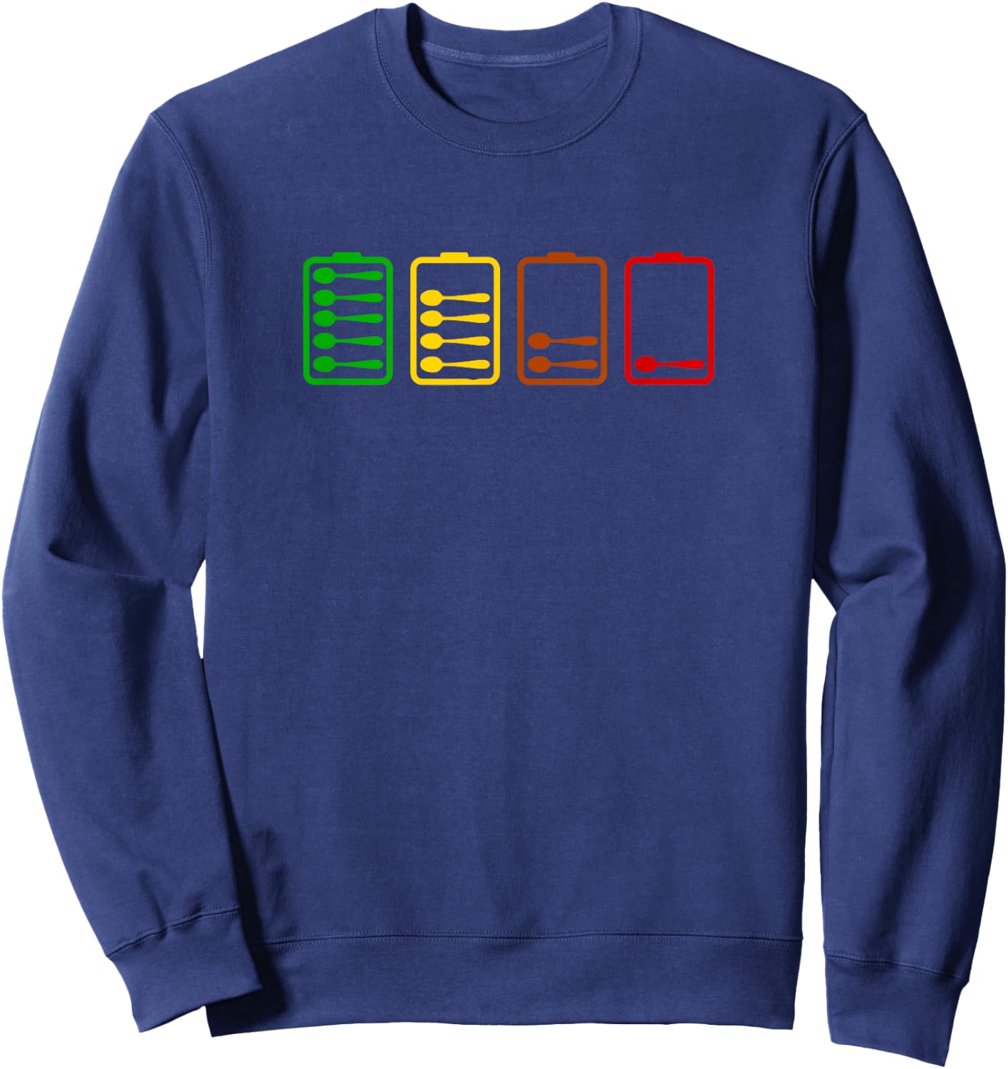 Low Spoon Charge Levels Spoonie Sweatshirt - Sweatshirt | Navy
