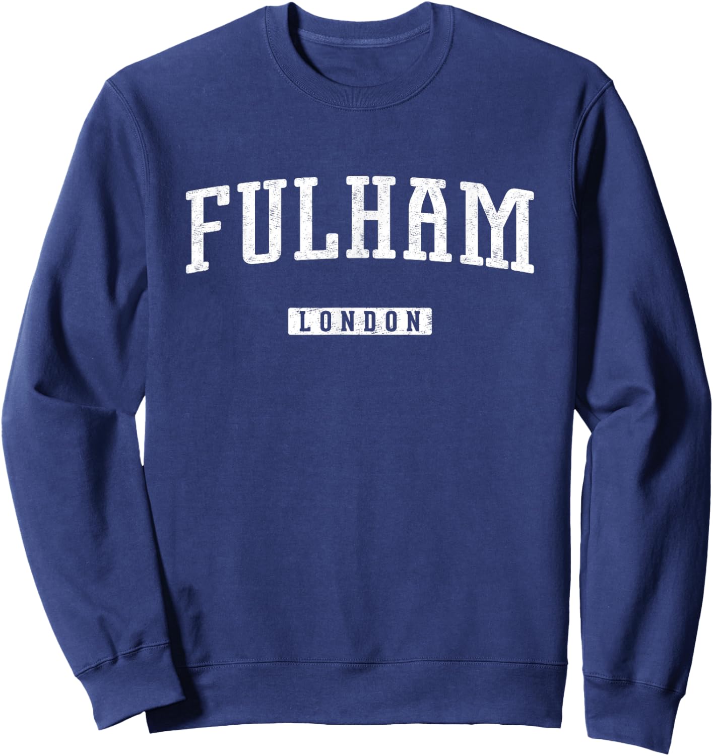 Fulham Apparel Co Adult Vintage Sports , Black, Small, Short Sleeve Sweatshirt - Sweatshirt | Navy