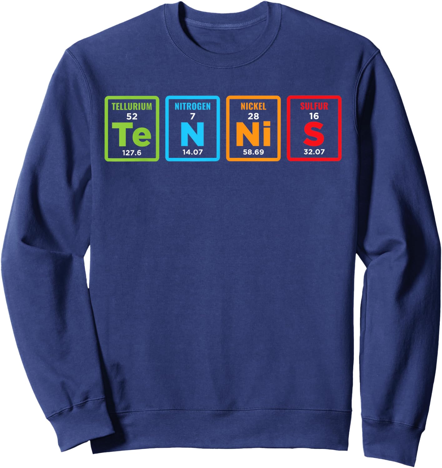 Periodic Table Tennis Player Funny Gift Sweatshirt - Sweatshirt | Navy