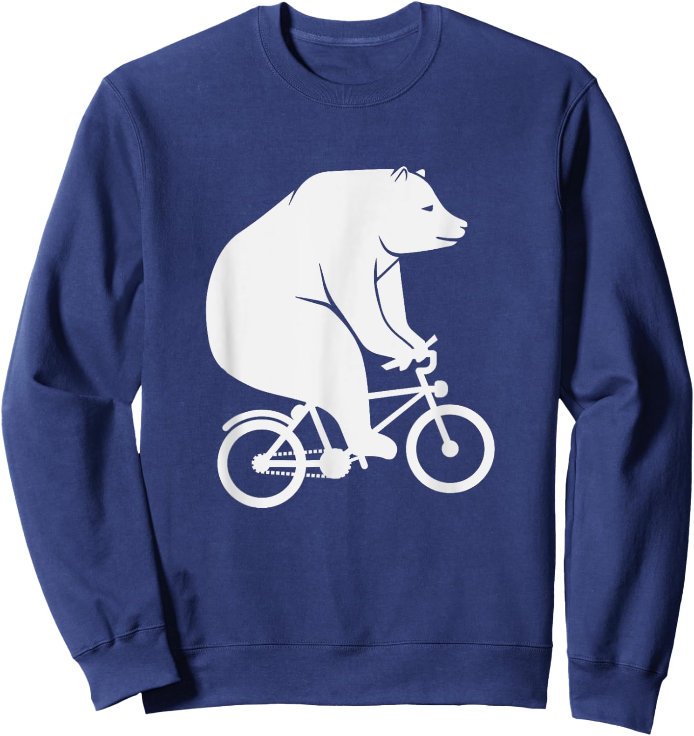 Animal Cyclist Toddlers Kids Gift Bear Cycling Bicycle Sweatshirt - Sweatshirt | Navy