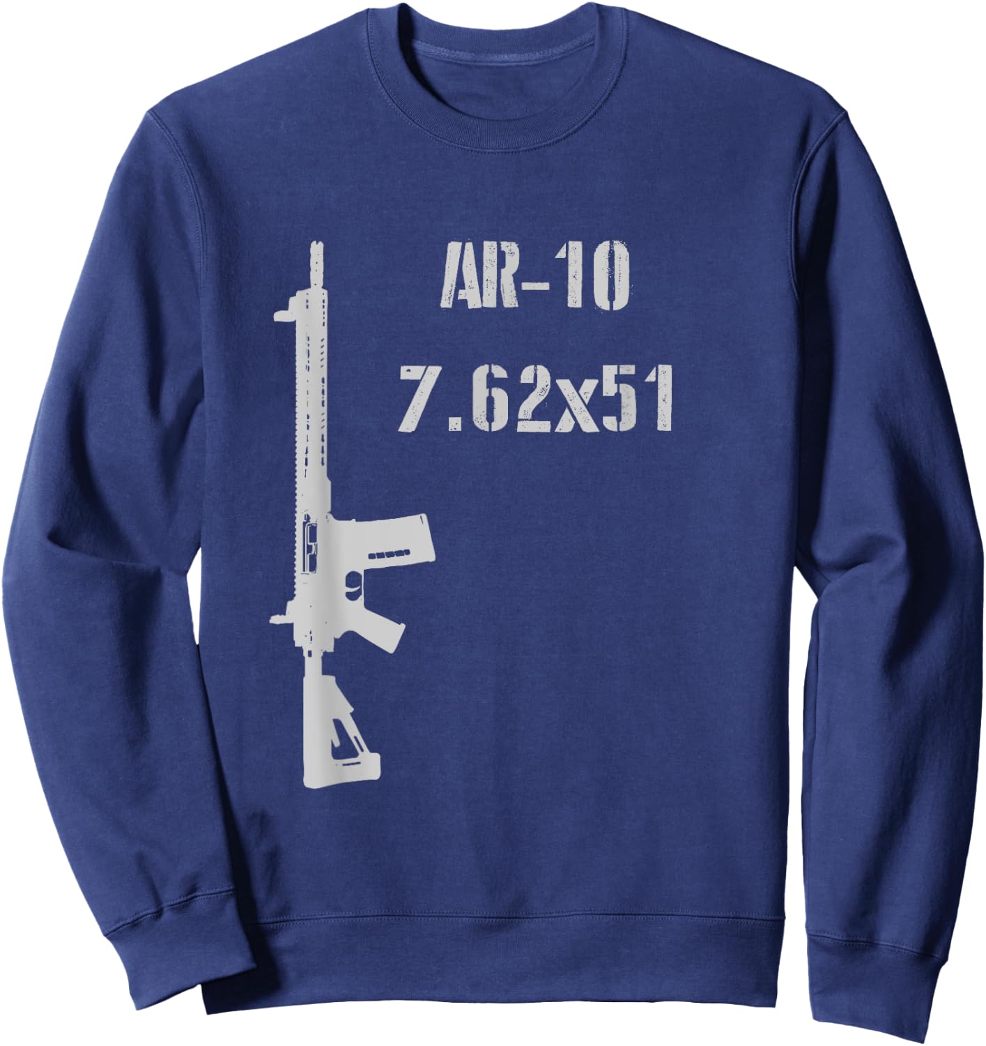 AR-10 7.62x51mm 308 Rifle 2nd Amendment 7.62 AR 15 Sweatshirt - Sweatshirt | Navy