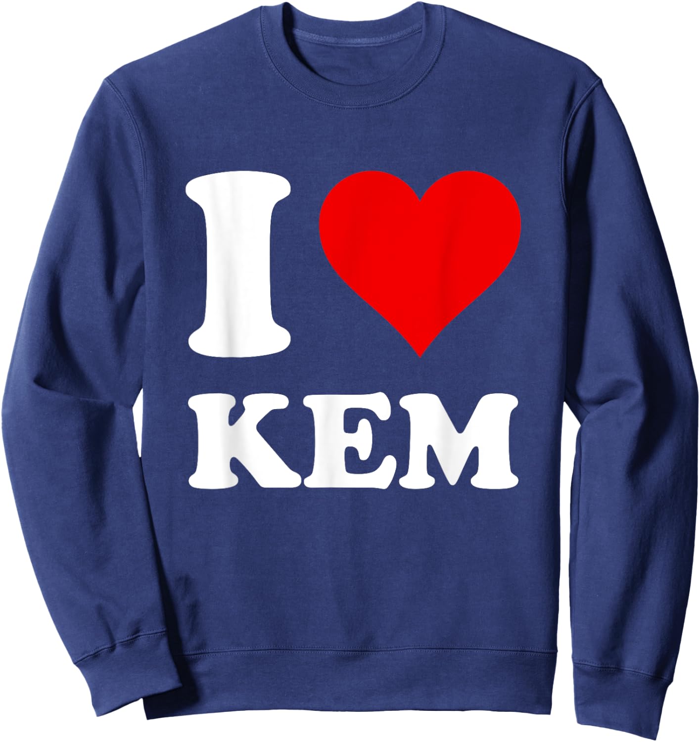 Red Heart I Love Kem Sweatshirt - Sweatshirt | Navy