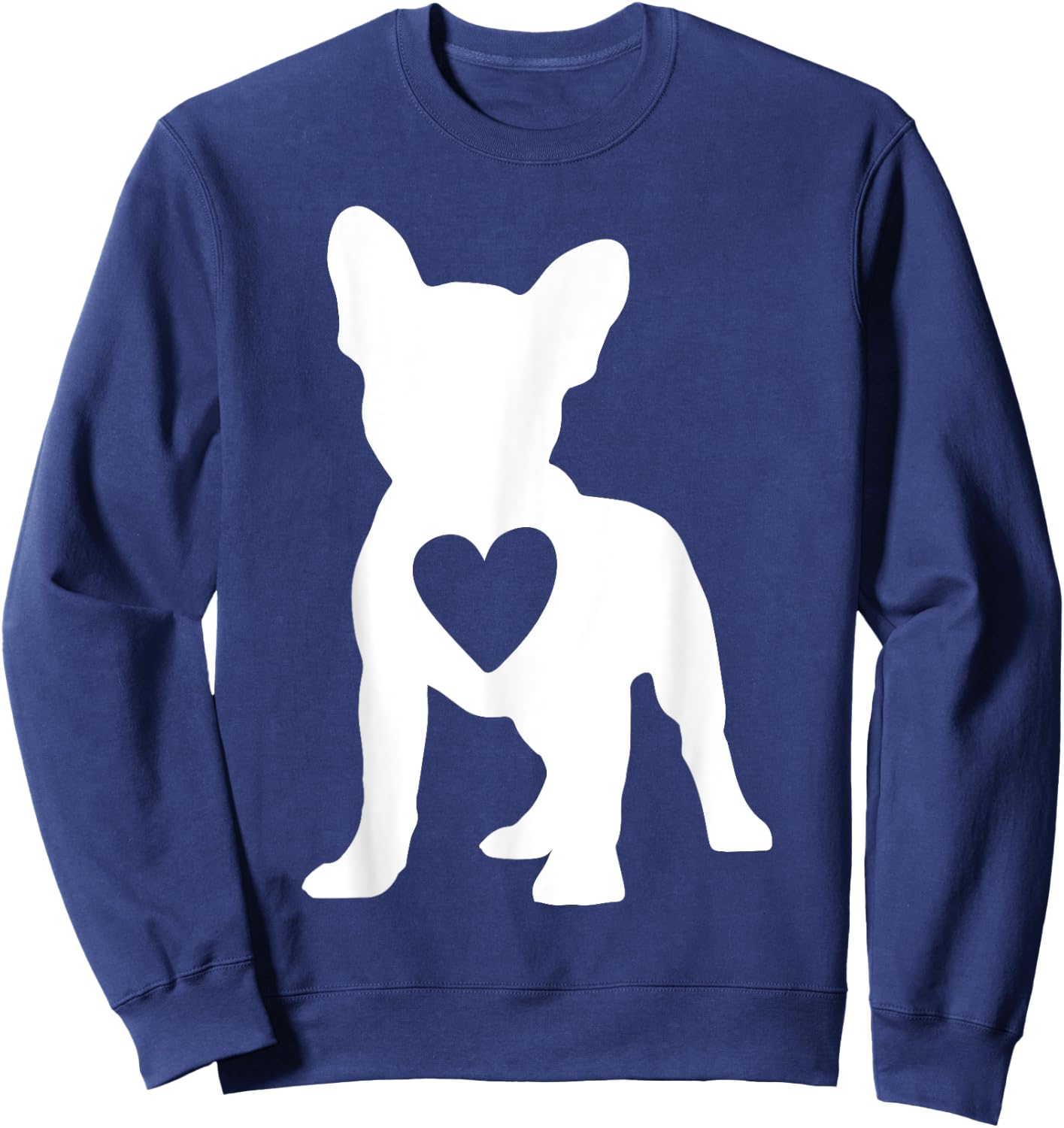 Love Frenchie Dogs Heart French Bulldog Dog Owner Gift Ideas Sweatshirt - Sweatshirt | Navy