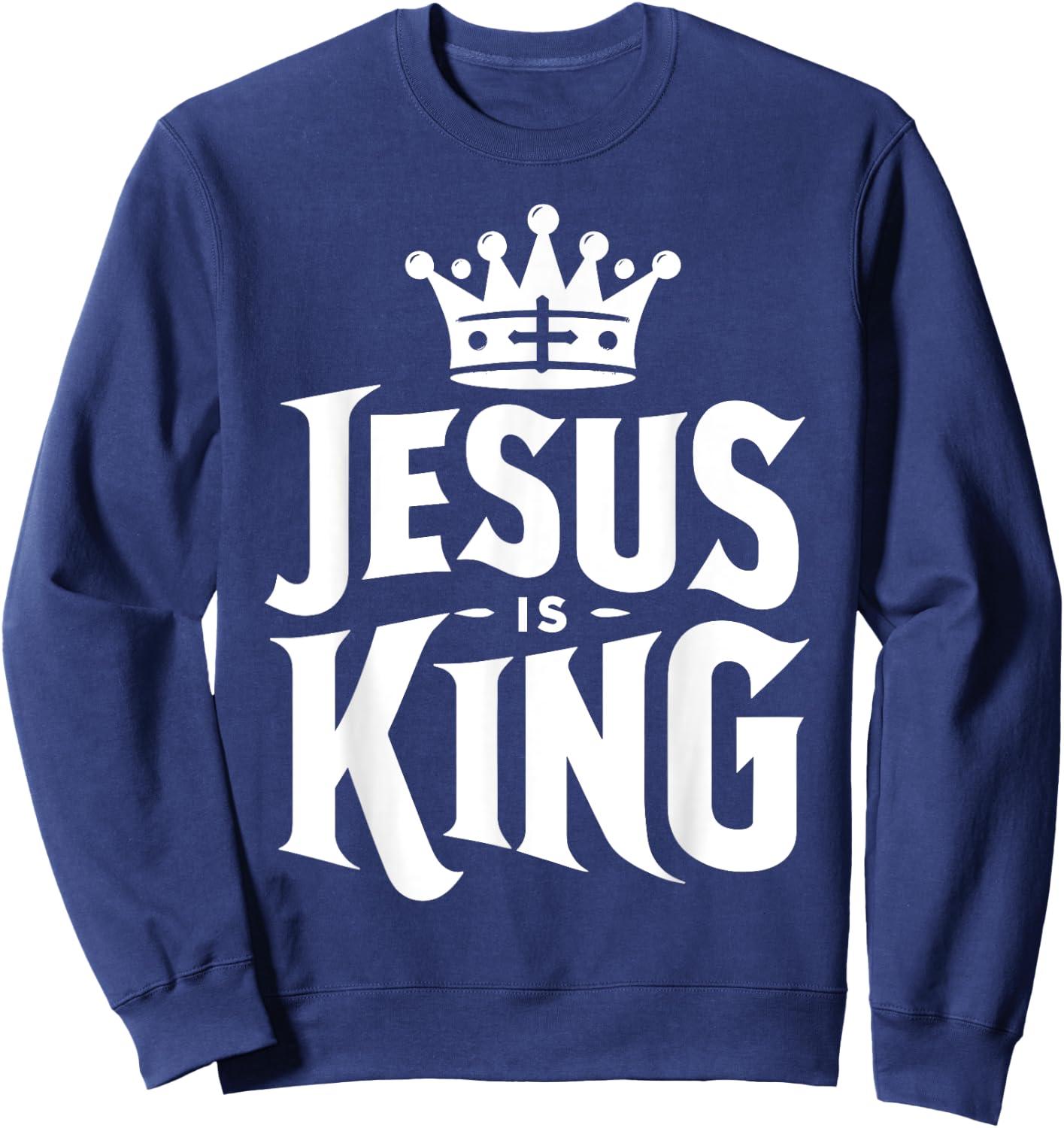 Jesus Is King Sweatshirt - Sweatshirt | Navy