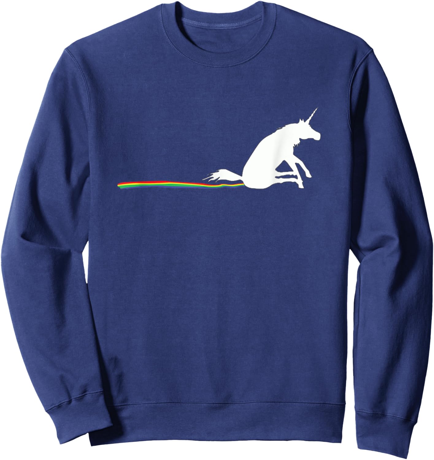 Unicorn Trail Rainbow Poop Sweatshirt - Sweatshirt | Navy