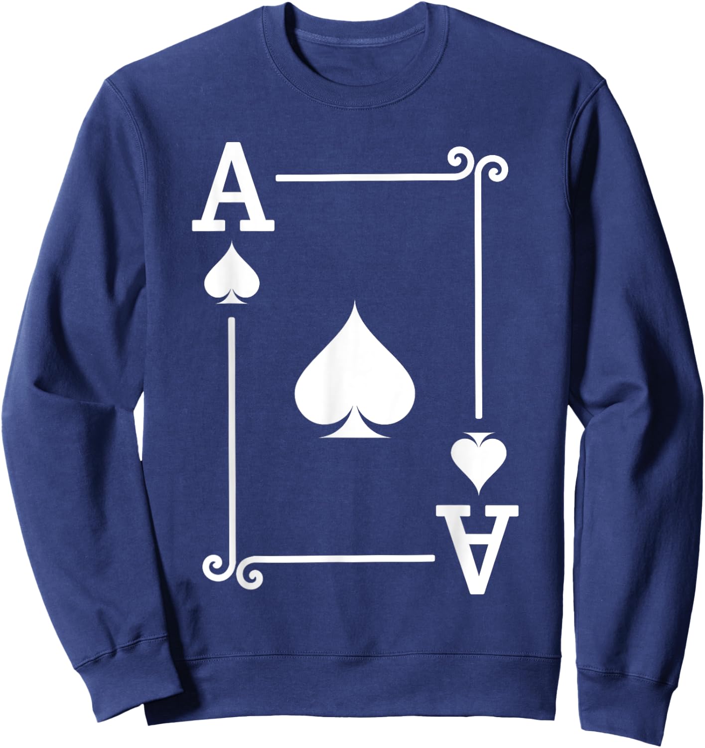 Playing Cards - Matching Spades Card Suits - Ace Card Sweatshirt - Sweatshirt | Navy