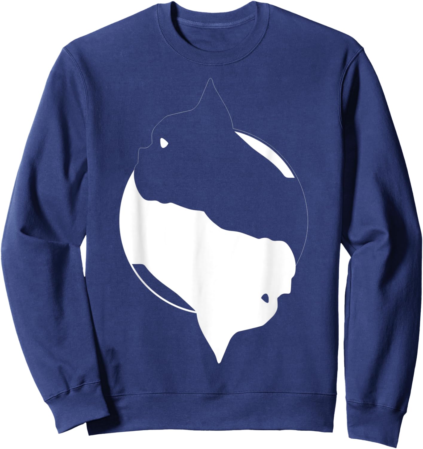 Yin Yang French Bulldog Funny Frenchie Symbol Meditation Sweatshirt - Sweatshirt | Navy