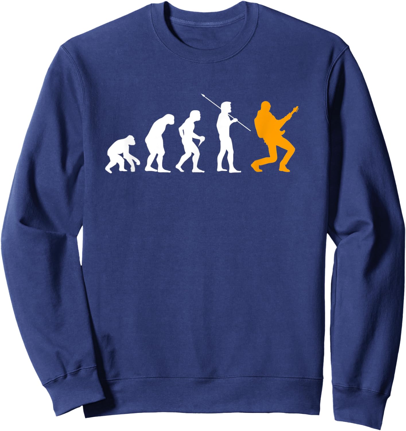 Guitarist Evolution Gift Guitar Musician Women Men Sweatshirt - Sweatshirt | Navy
