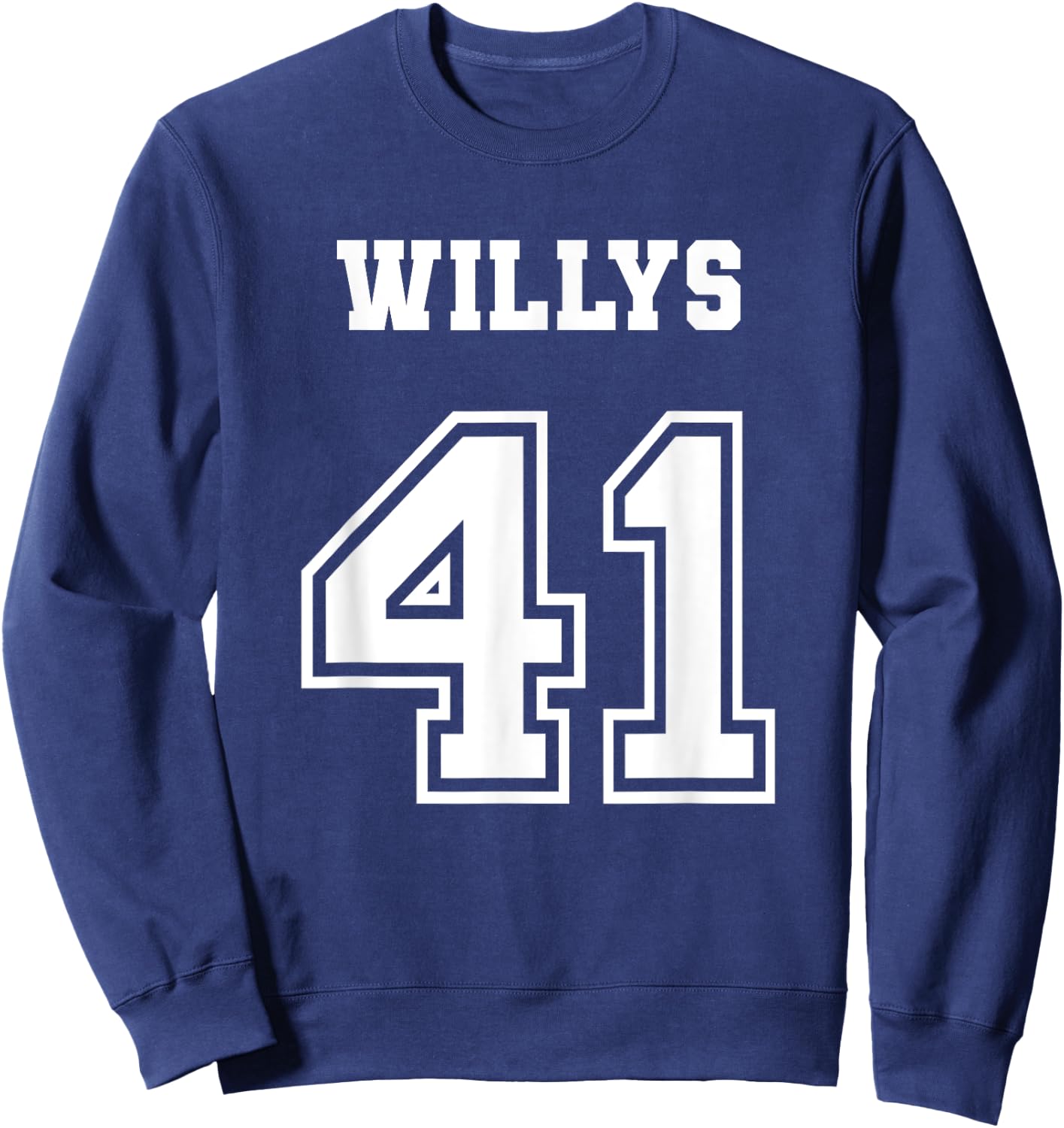 Jersey Style 41 1941 Willys 4x4 Vintage MB Army Truck Car Sweatshirt - Sweatshirt | Navy