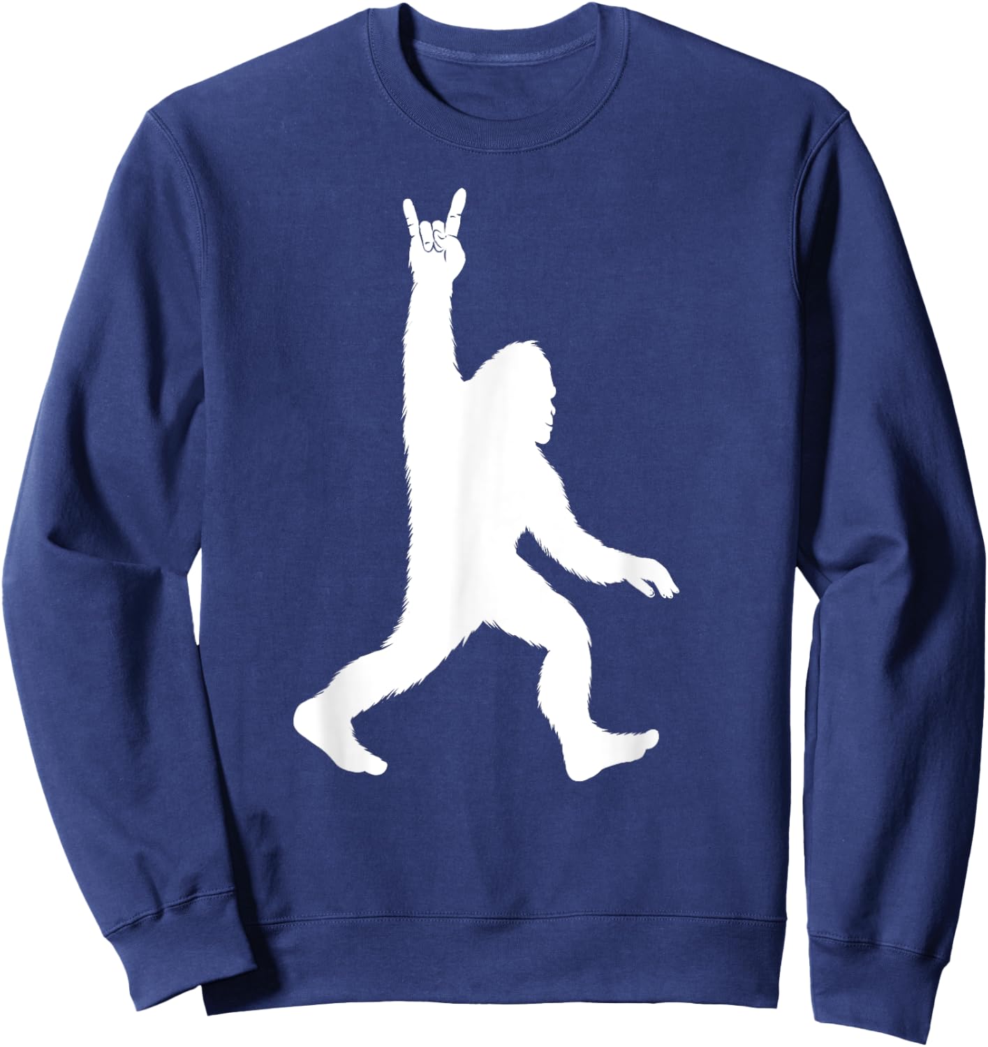 Funny Bigfoot Rock & Roll Sasquatch Believers Gift Men Women Sweatshirt - Sweatshirt | Navy